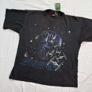 Vintage 90's Star Wars Faded Darth Vader Tie Fighter T-Shirt - L